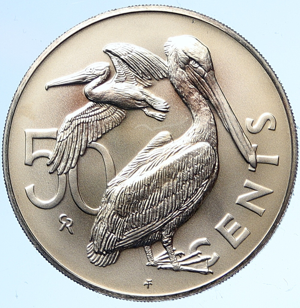 1973 British Virgin Islands UK Elizabeth II PELICAN Vintage 50