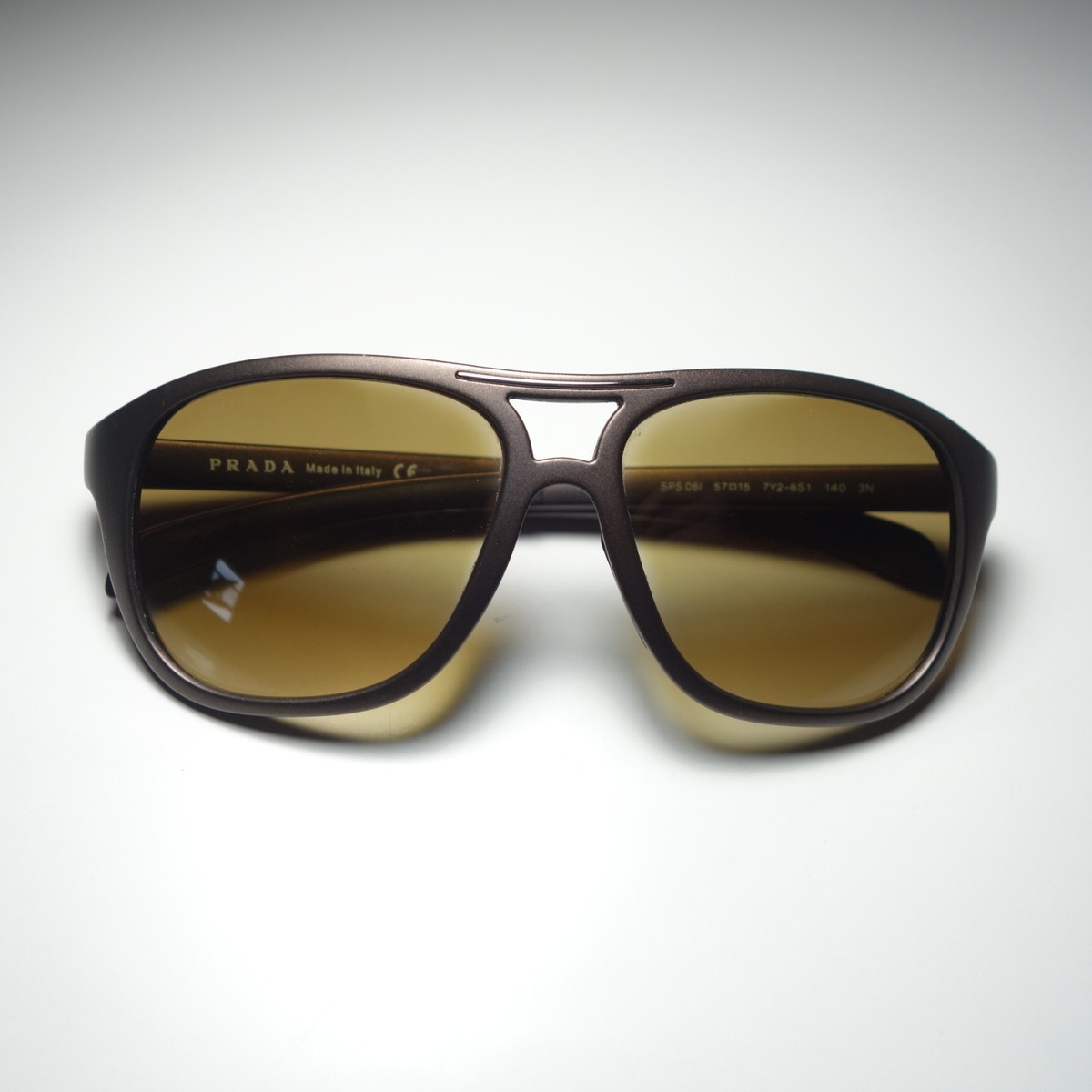 Vintage Prada Linea Rossa Copper-Brown Sunglasses Made In Italy w