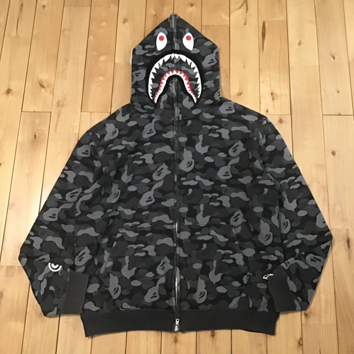 2008 Aoyama store camo BAPE Shark full zip hoodie NIGO A Bathing
