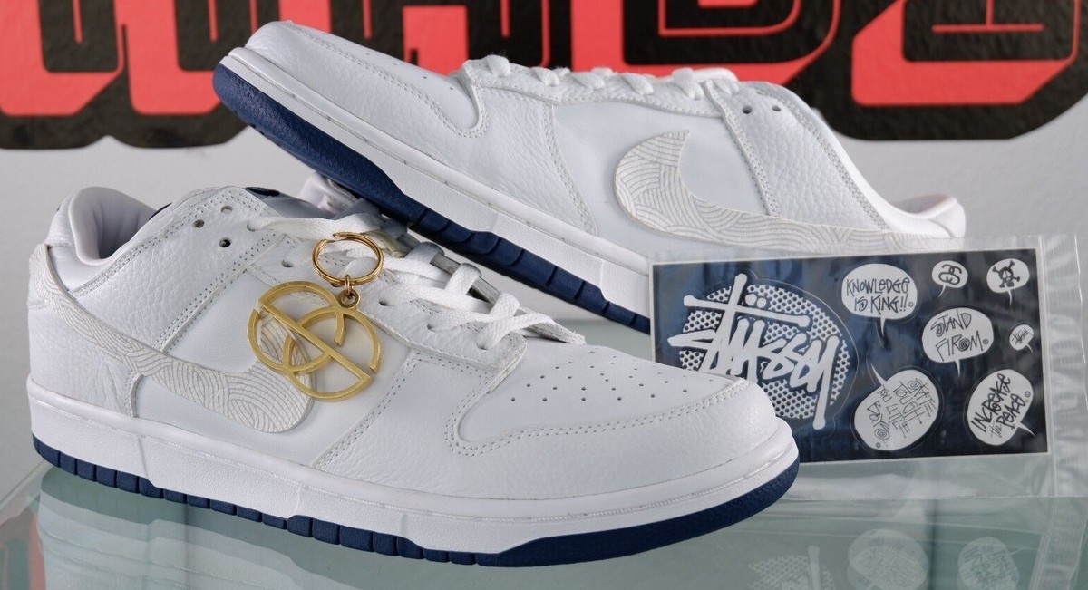 NEW 2002 Nike Dunk Low Pro B Stussy Size 13 Midnight Navy #117
