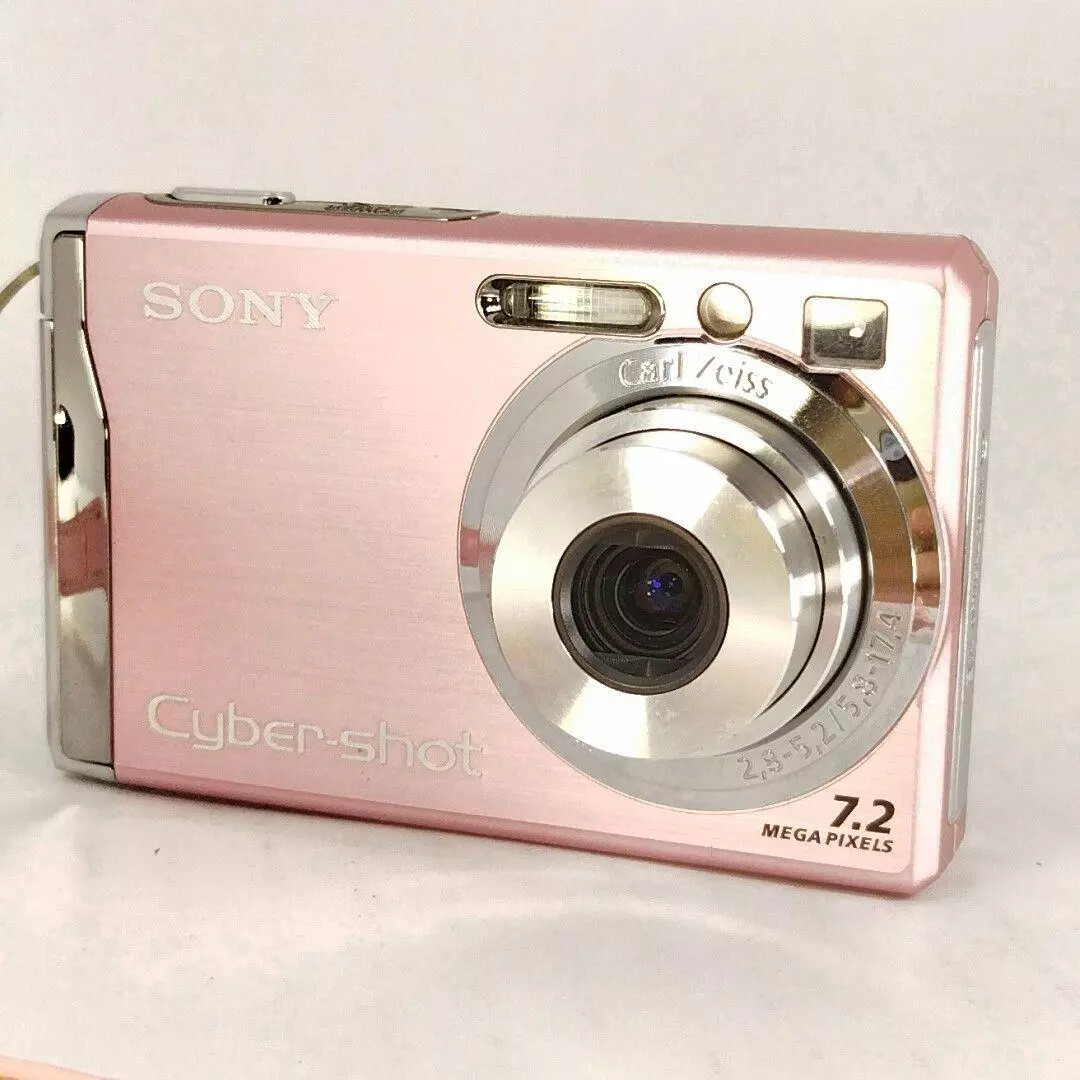 Pink Sony Cyber-shot DSC-W80 7.2MP CCD Vintage Digital Camera