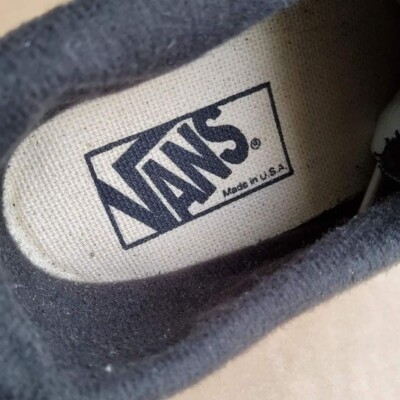 Vintage 90's Vans Lampin Made in USA Brown NAVY SUEDE Men Us 7