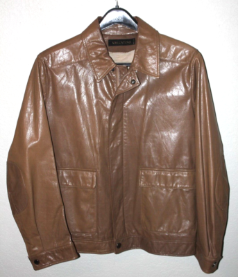 VTG 80s? VALENTINO GOATSKIN LEATHER BOMBER JACKET MENS 44 | eBay