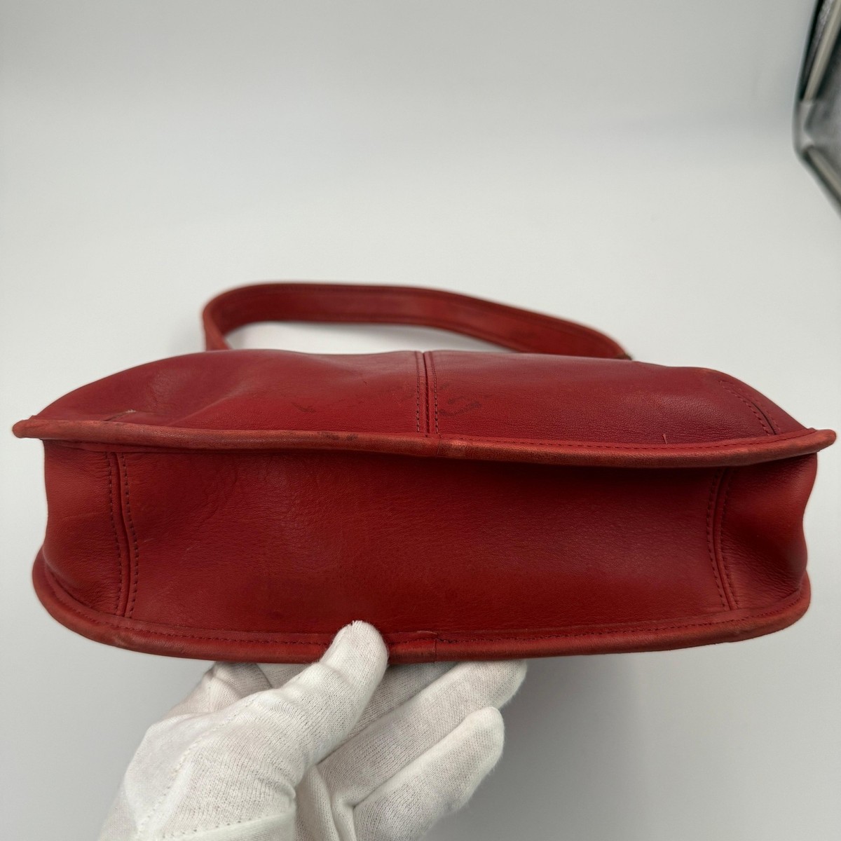 Old Coach Ergo 9033 Shoulder Bag Red Tote Purse Classic Bag