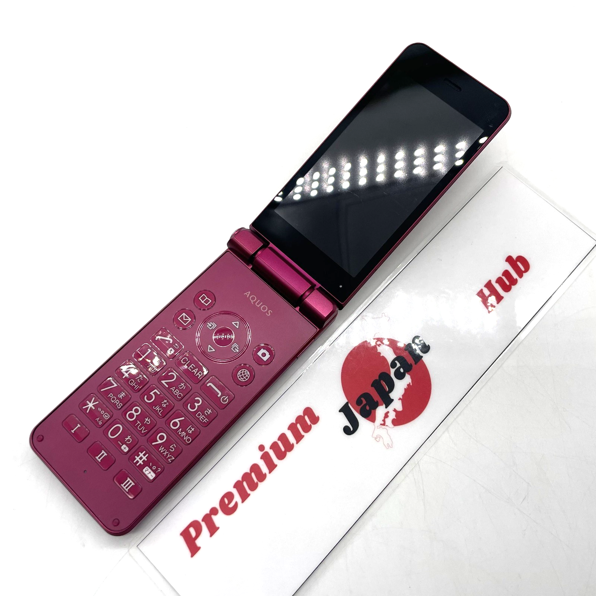 SHARP SH-N01 Red AQUOS KEITAI Flip Phone Unlocked SIM Free Japan