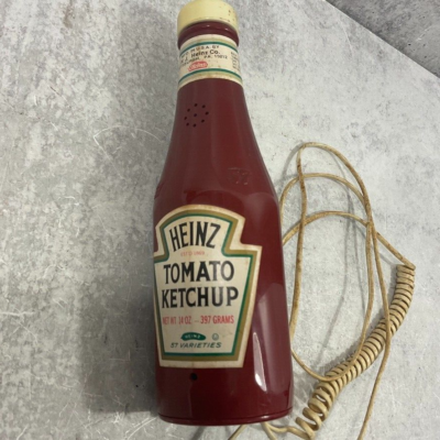 Vintage Heinz Tomato Ketchup 14oz Bottle Telephone Landline Corded