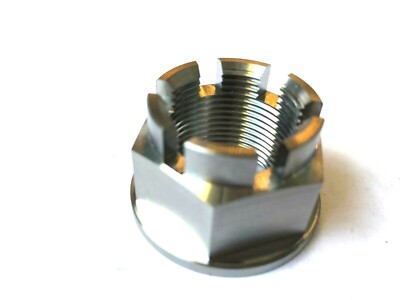 KAWASAKI ZX6R 2000-2024 REAR AXLE CASTLE FLANGED NUT TITANIUM GR5