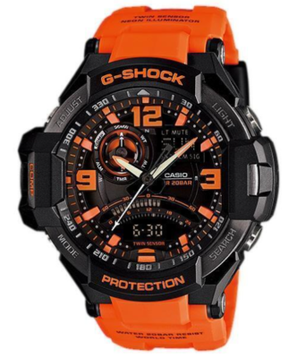 CASIO G-SHOCK GA-1000-4ADR ORANGE RESIN GRAVITY MASTER MEN'S WATCH