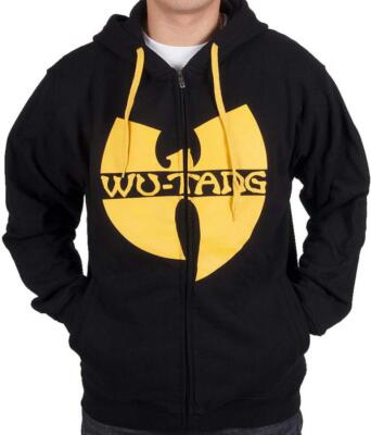 Wu-Wear Wu Logo Zip Zipper Hoody Hoodie Black Yellow Wu-Tang Clan