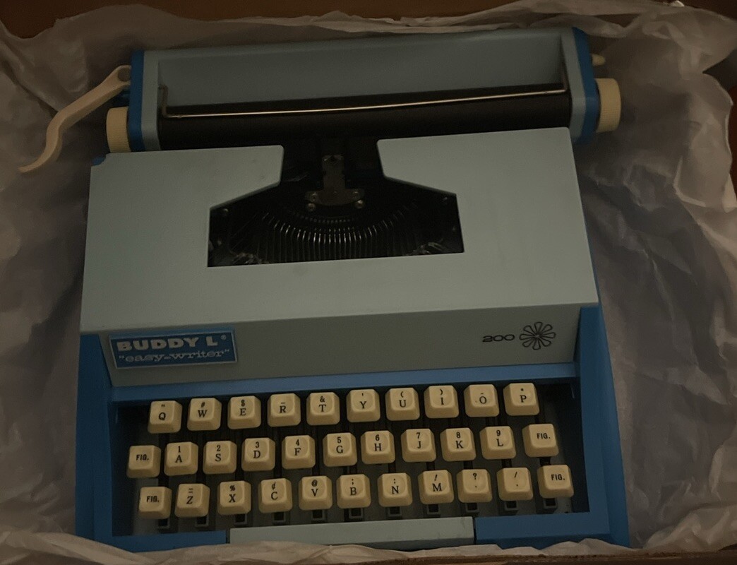 Vintage Buddy L Easy Writer 200 Toy Two Tone Blue Typewriter | eBay