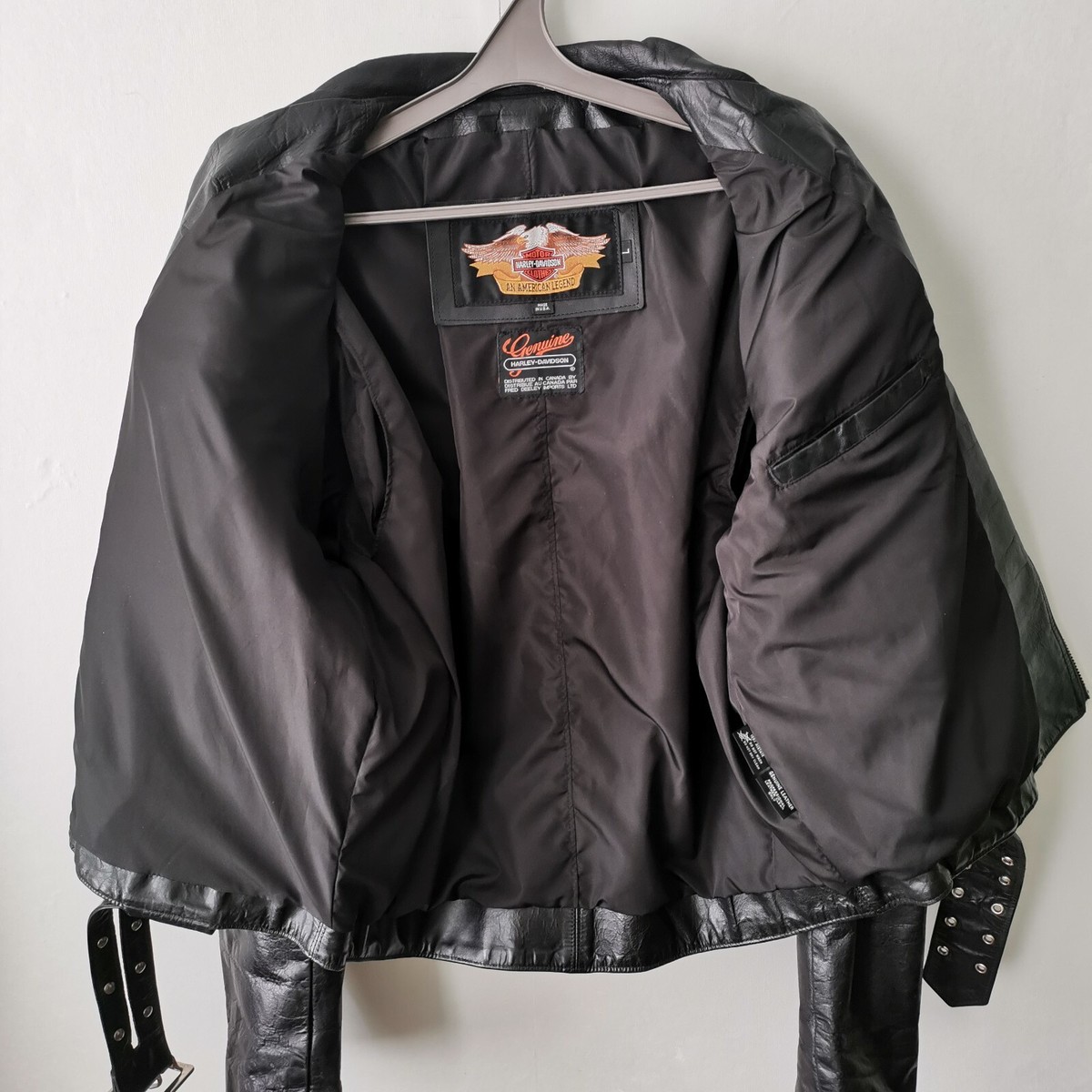 Vintage 80s 90s Harley Davidson Authentic Leather Biker Jacket