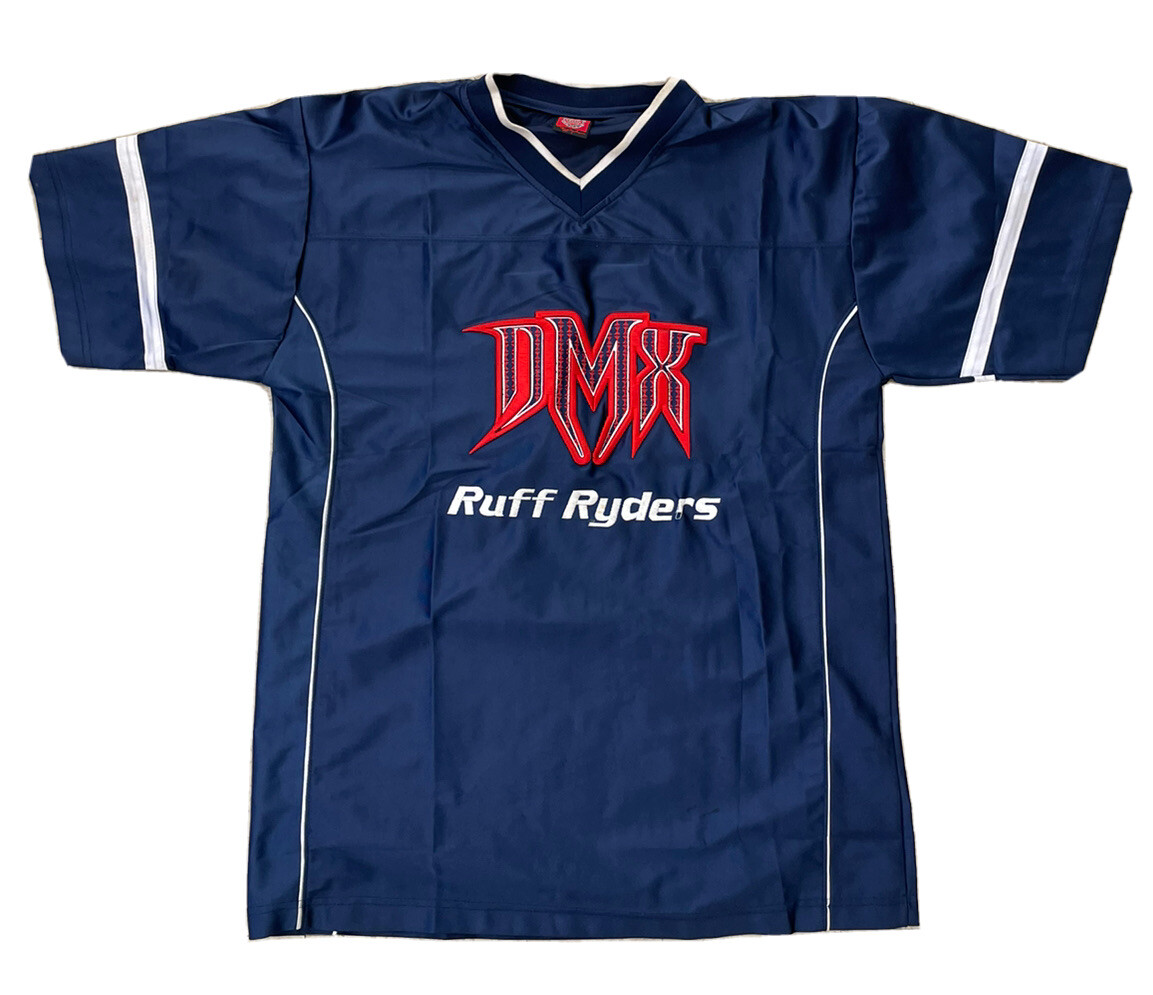 Ruff Ryders DMX Blue Dazzle Hip Hop Rap Jersey Shirt Men 