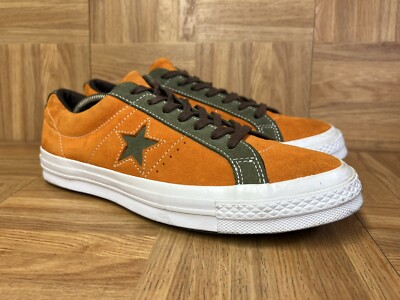 RARE🔥 Converse One Star Mandarin Orange Olive Suede Sneakers Sz