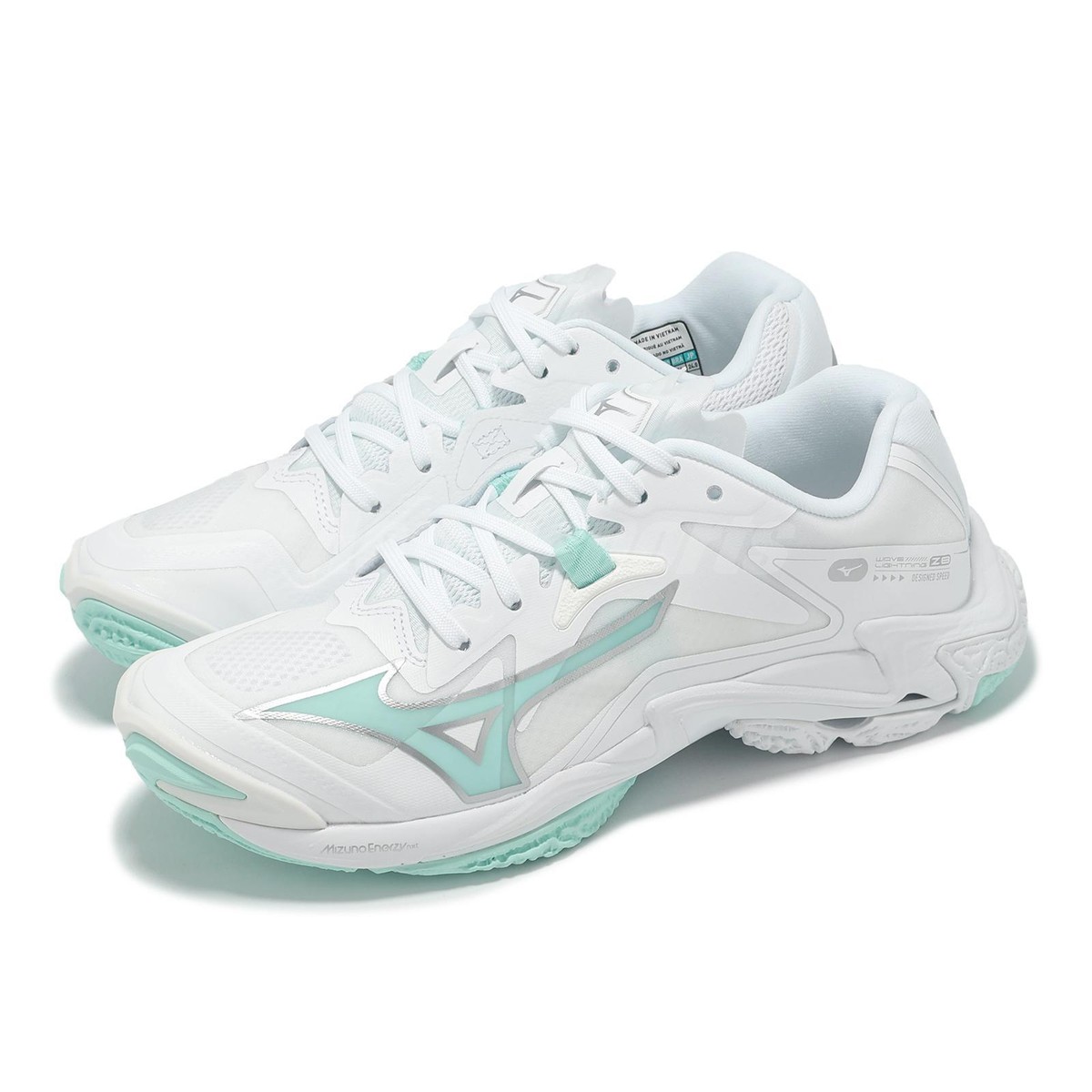 Mizuno Wave Lightning Z8 White Green Women Volleyball Sports Shoes