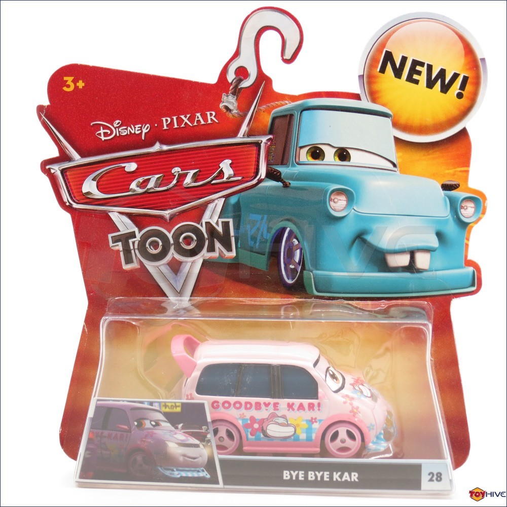 Disney Pixar Cars Toon Bye Bye Kar #28 diecast car by Mattel 2010