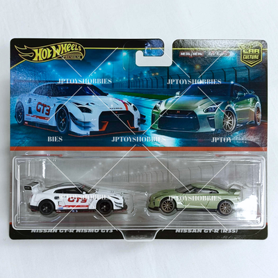 Hot Wheels Twin 2 Pack Nissan GT-R NISMO GT3 Nissan GT-R (R35) set