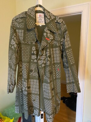Supreme Military Trench Coat Olive Paisley | eBay