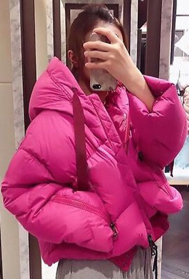 ZARA WOMAN WATER AND WIND PROTECTION OVERSIZE JACKET PINK SZ S