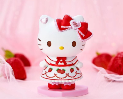 Hello Kitty Figure Strawberry Dress 3.7in. Sanrio From Japan | eBay