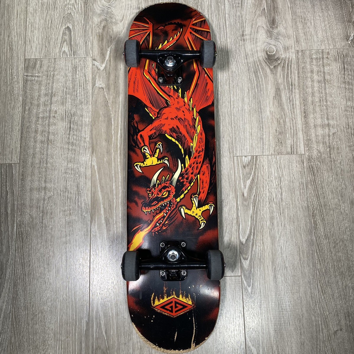 Powell Peralta Golden Dragon Skateboard Complete Flying Dragon Red