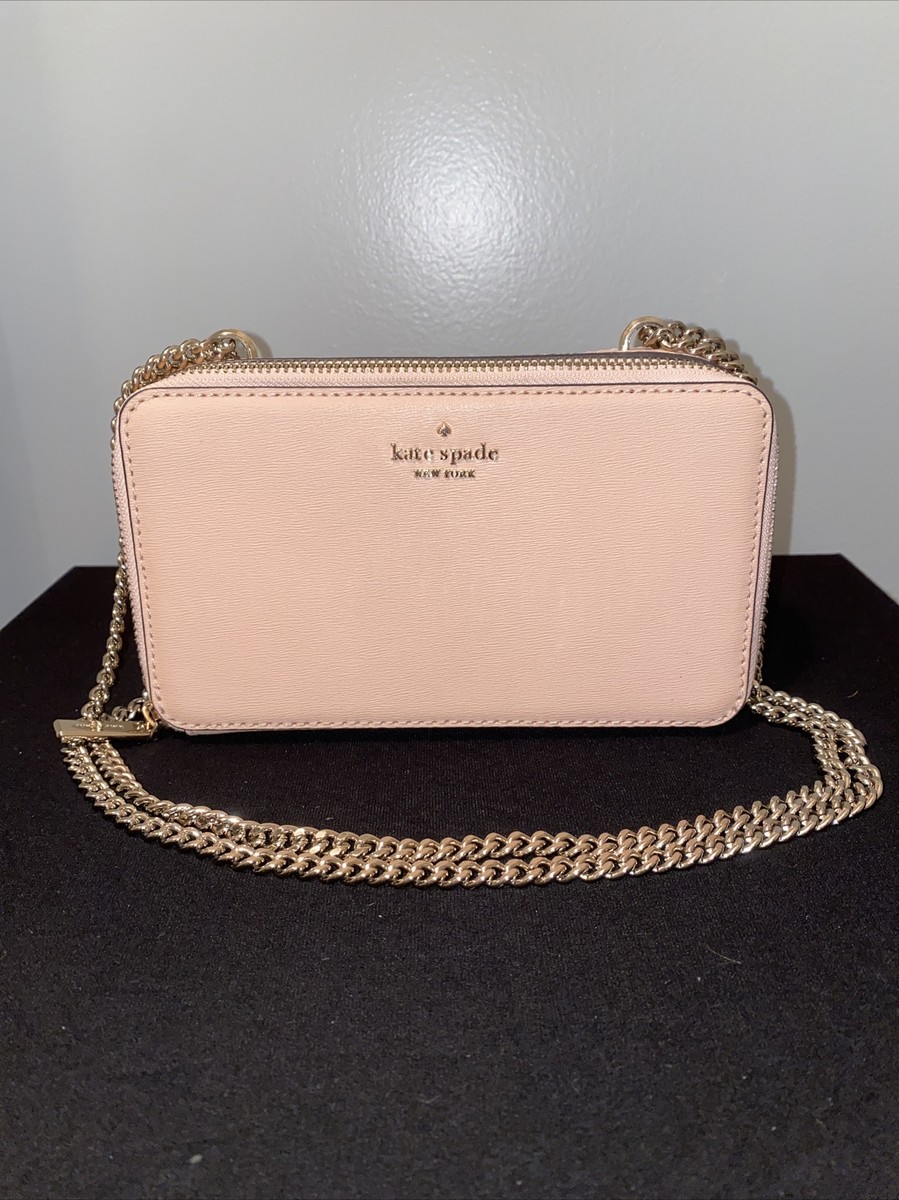 Kate Spade New York Connie Crossbody Purse Light Pink Rosy Double