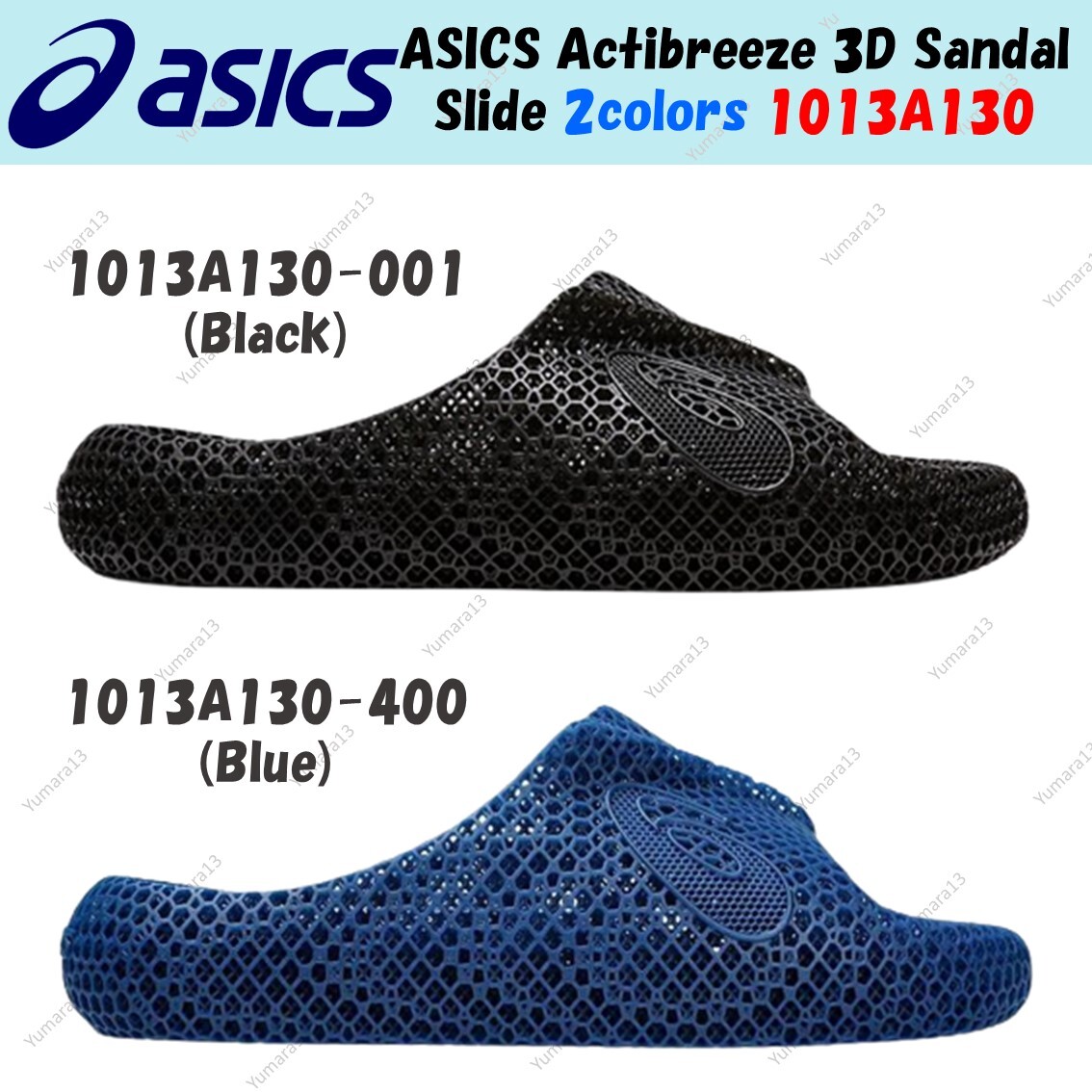 ASICS Actibreeze 3D Sandal Slide Black Blue 2color 1013A130