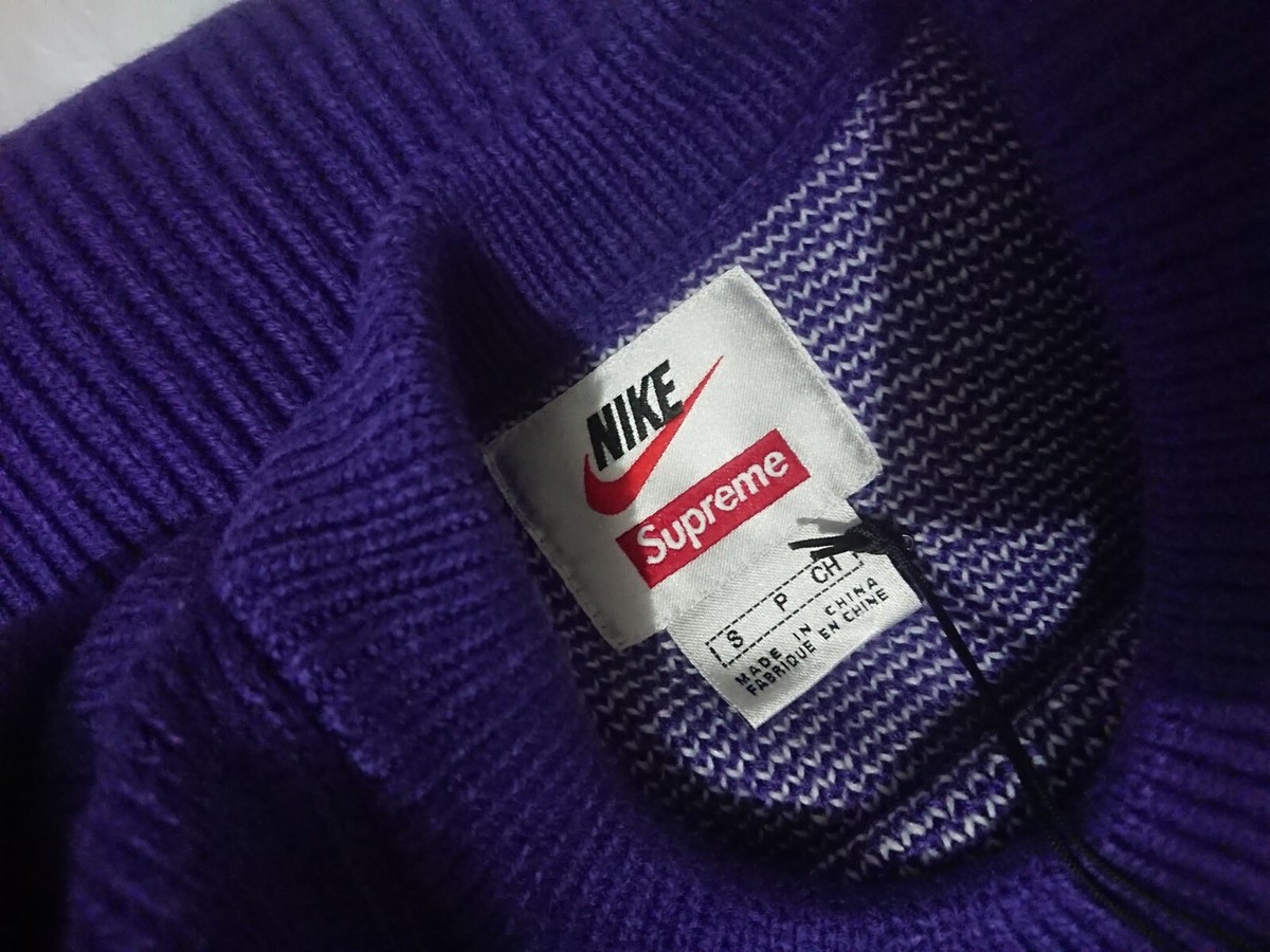 Supreme × Nike Supreme x Nike Swoosh Sweater size S 100% AUTHENTIC