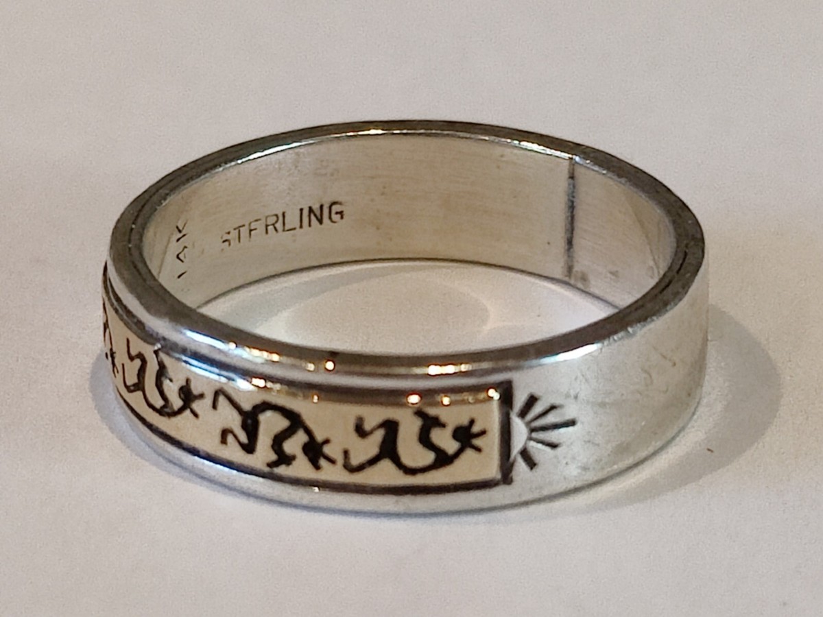 Rhoda Jack Navajo Sterling Silver & 14k Gold Southwest Kokopelli