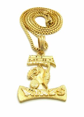 HIP HOP GOLD PLATED SMALL HYPNOTIZE MINDS PENDANT & 24
