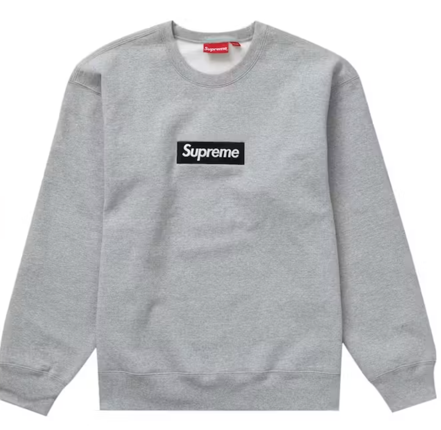Supreme Box Logo Crewneck Heather Grey Size XLarge FW22 Brand New