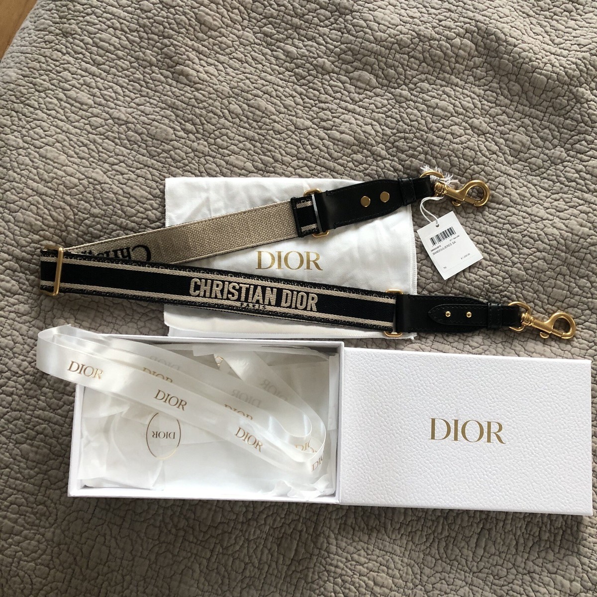 Christian Dior ADJUSTABLE Guitar SHOULDER STRAP WITH RING NWT