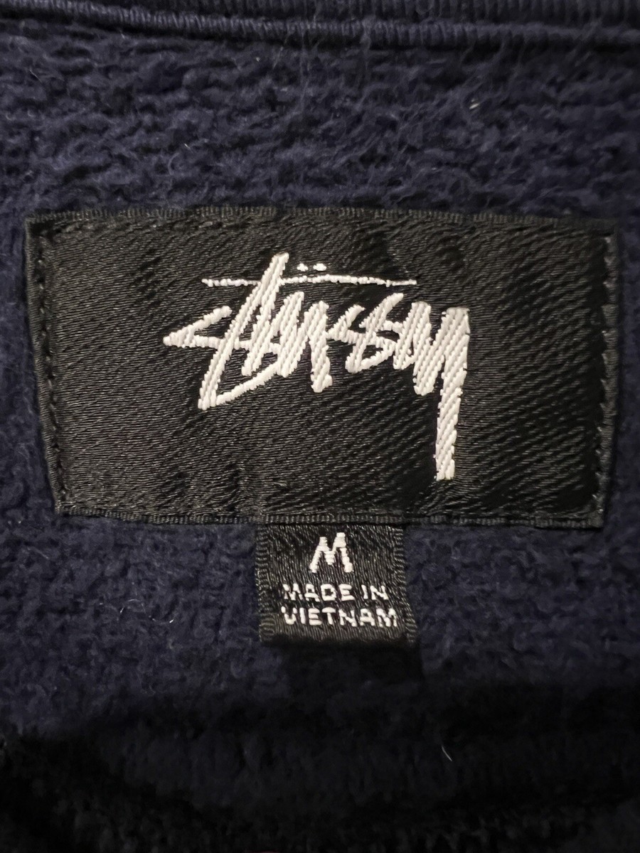 Stüssy Sun Faded Oversized Crew Navy Blue Medium | eBay