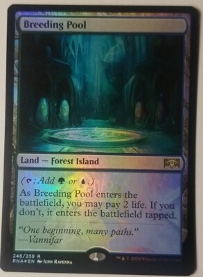 MTG 1x FOIL Breeding Pool, LP, Ravnica Allegiance, Simic Shock