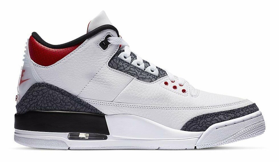 Men's Nike Air Jordan 3 Retro Denim SE 'Fire Red' Fashion Casual