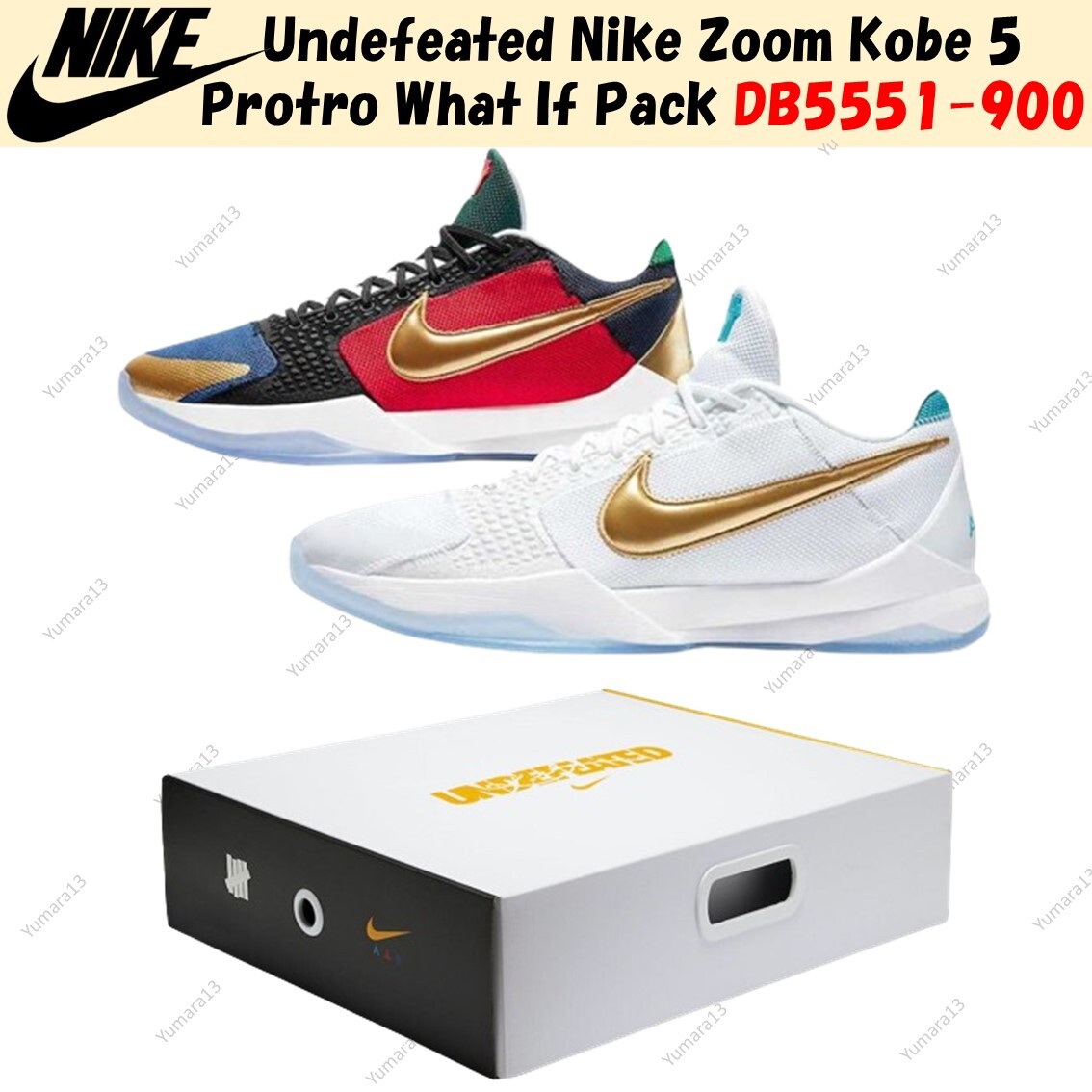 Undefeated Nike Zoom Kobe 5 Protro What If Pack DB5551-900 Men's