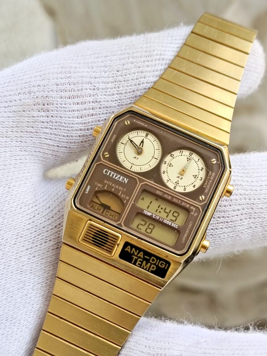 Citizen Ana-Digi 8982 Temperature Alarm JG2103-72X Chronograph
