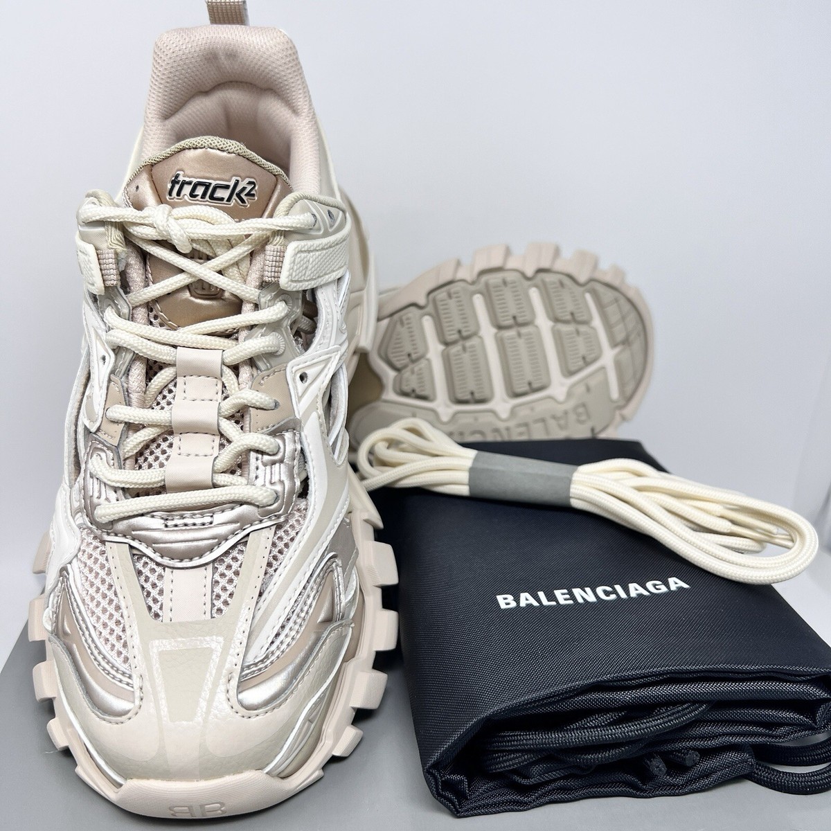 Balenciaga Track.2 Women's Sneakers Nude/Beige Size 38 EU/ 8 US | eBay