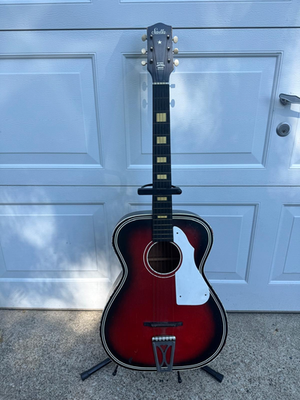 Vintage 1965 Harmony Stella H1141 Grand Concert Redburst Acoustic