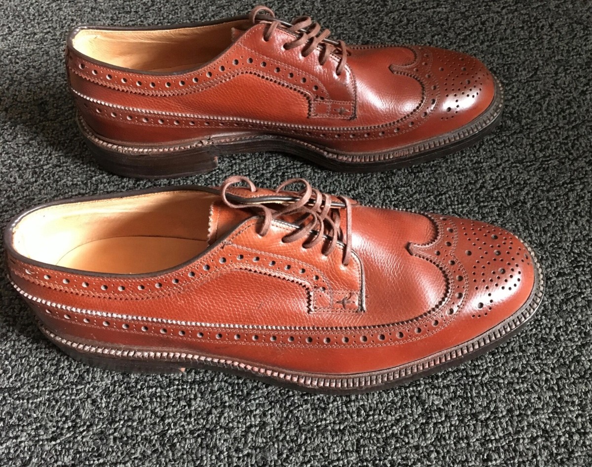Vintage Nettleton Traditionals Brown Leather Wingtip Dress Shoes