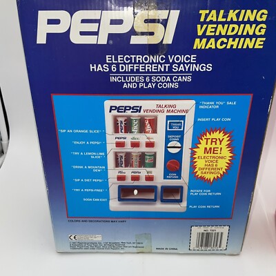 Playtime Pepsi talking vending machine No. 7321 Vintage 1991 Fully