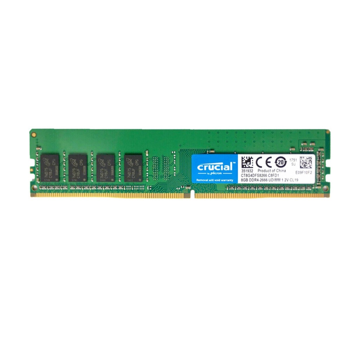 Crucial 16GB 2X 8GB DDR4 2666MHz PC4-21300 Desktop UDIMM Memory