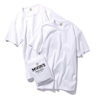 The Real McCoy's. McCOY'S 2pcs PACK TEE Short sleeve T-shirt