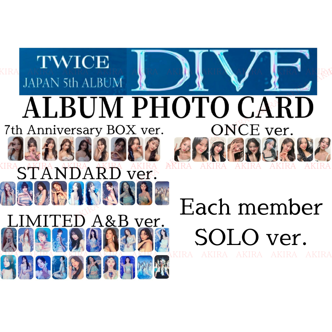 TWICE JAPAN 5th ALBUM DIVE OFFICIAL PHOTO CARD | eBay