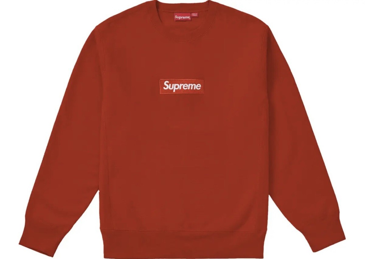 Supreme Box Logo Crewneck (FW18) Rust Size Small Pre-owned | eBay