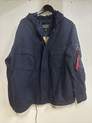 Alpha Industries Men's Fortitude Americana Field Jacket Navy Size