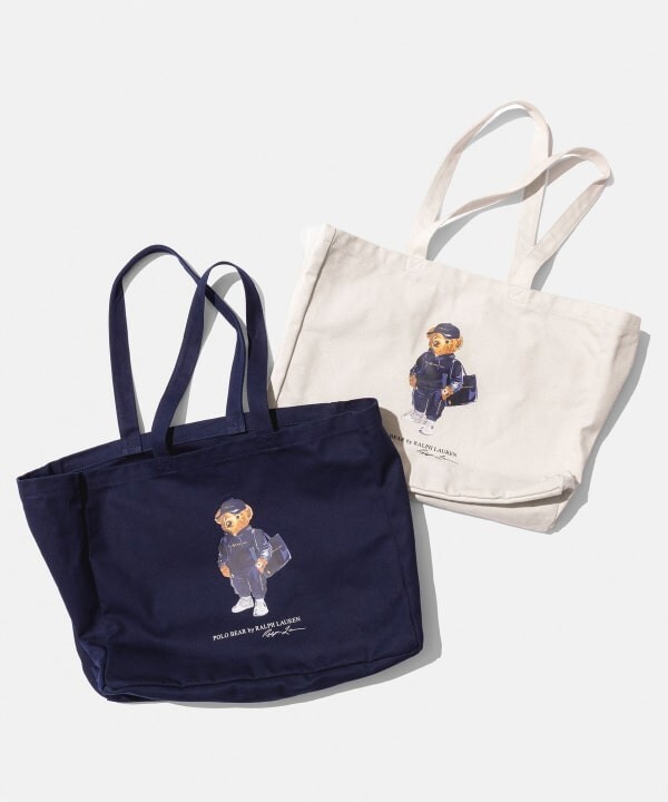 BEAMS x POLO RALPH LAUREN Tote Bag 11-61-0452-770 Navy and Gold