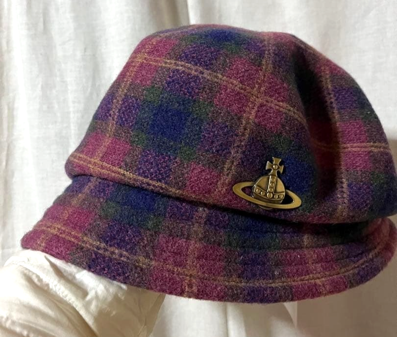 Vivienne Westwood Pink / Purple Beret Hunting Hat Casquette Orb