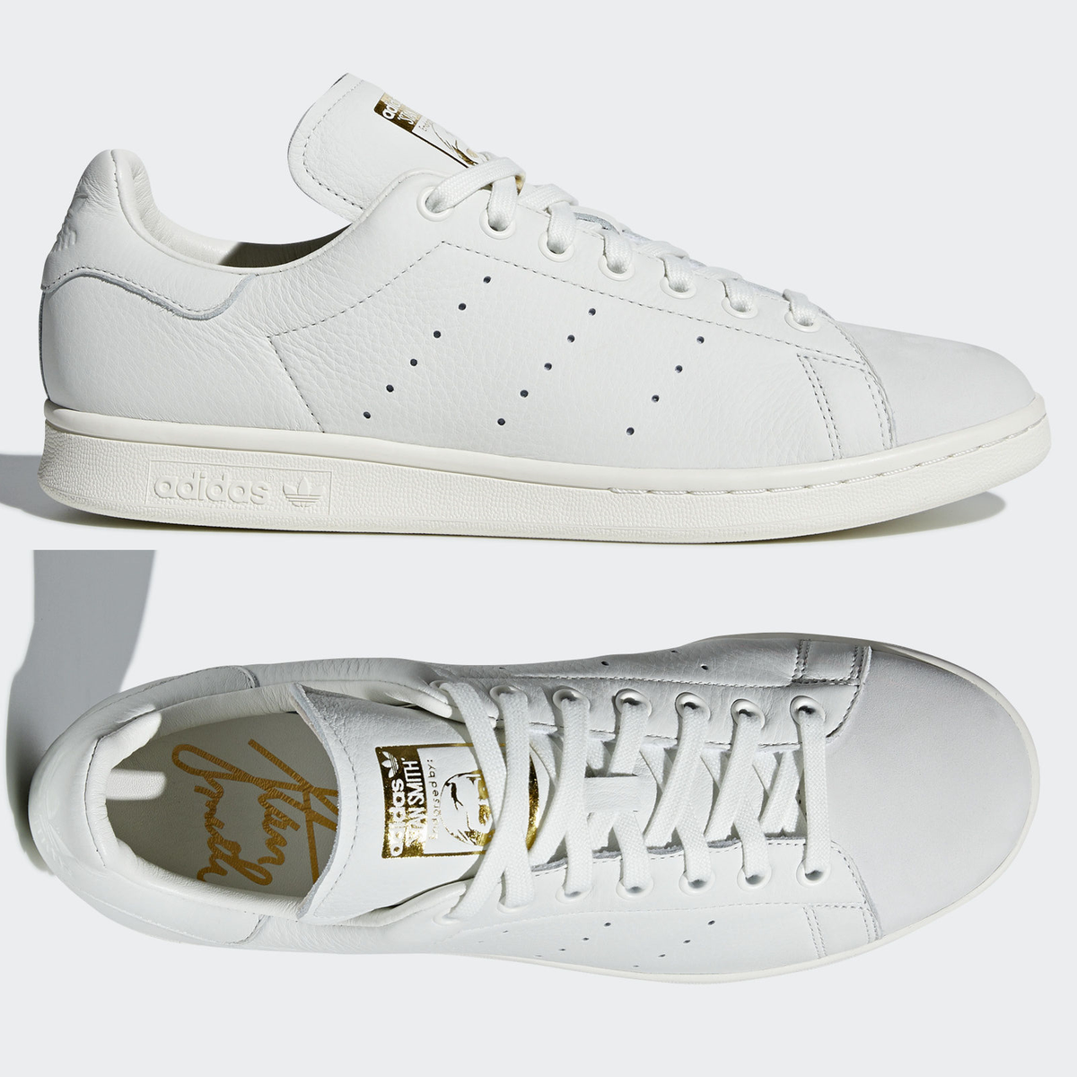 adidas Originals Stan Smith Premium Leather White Gold SIZE 5 5.5