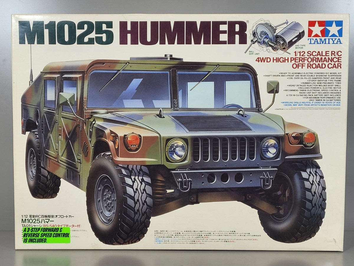 New Vintage Open Tamiya 1/12 RC M1025 Hummer Military TA01 Chassis