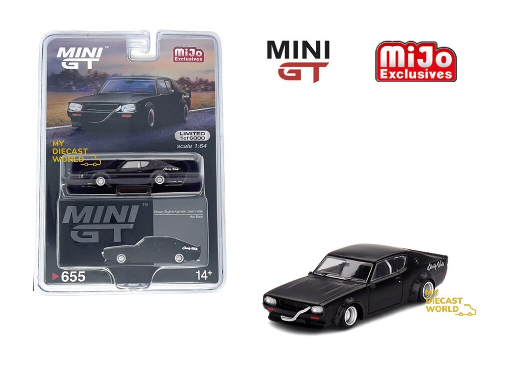 1/64 MINI GT #655 LIBERTY WALK NISSAN KENMERI DIECAST MODEL MATTE